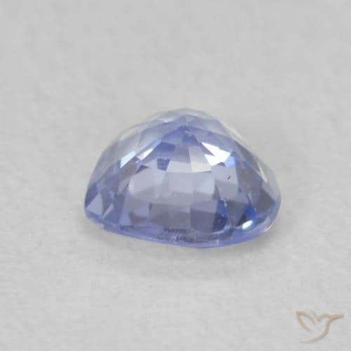 0.49ct Natural Pastel Blue Sapphire, Heart Shape, 4.8x4.6 mm