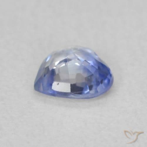 0.38ct Natural Pastel Blue Sapphire, Heart Shape, 4.6x4.6 mm
