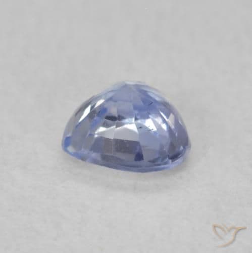 0.44ct Natural Pastel Blue Sapphire, Heart Shape, 4.5x4.4 mm