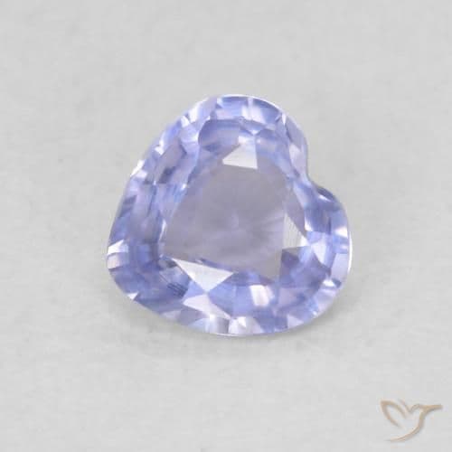0.36ct Natural Light Blue Sapphire, Heart Shape, 4.5x4.3 mm