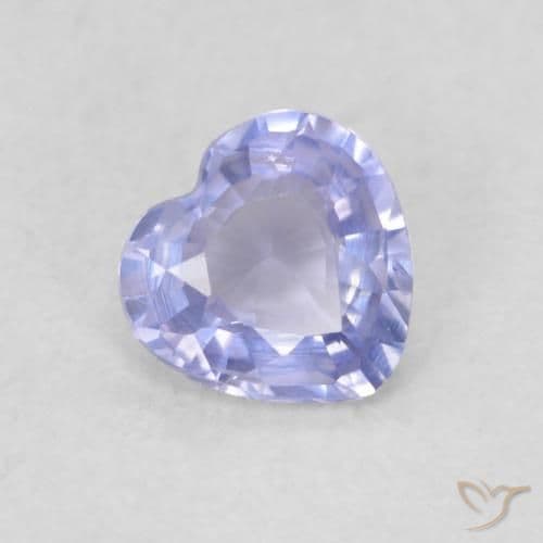 0.36ct Natural Light Blue Sapphire, Heart Shape, 4.5x4.3 mm
