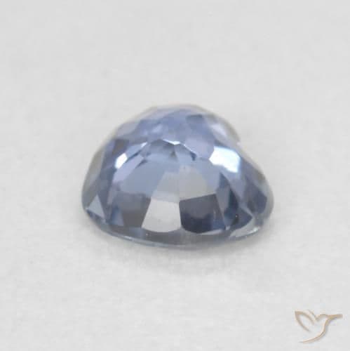0.42ct Light Violet Blue Sapphire, Heart Shape, 4.7x4.3 mm