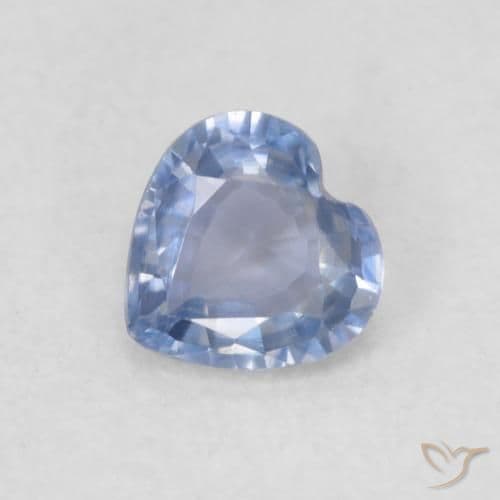 0.32ct Light Purplish Blue Sapphire, Heart Shape, 4.3x4.2 mm