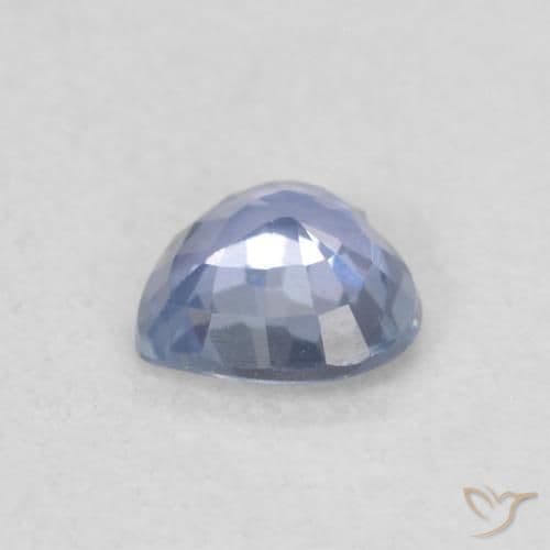 0.32ct Light Purplish Blue Sapphire, Heart Shape, 4.3x4.2 mm