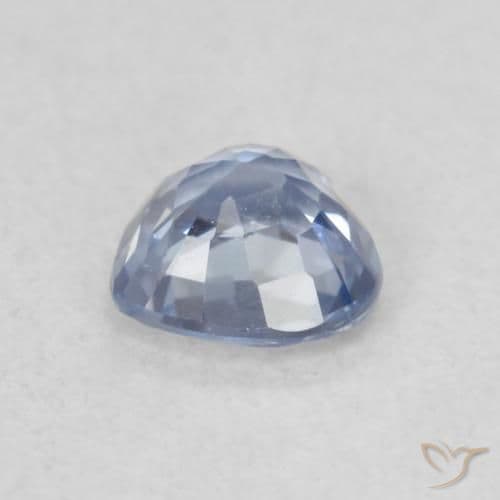 0.40ct Natural Baby Blue Sapphire, Heart Shape, 4.4x4.3 mm