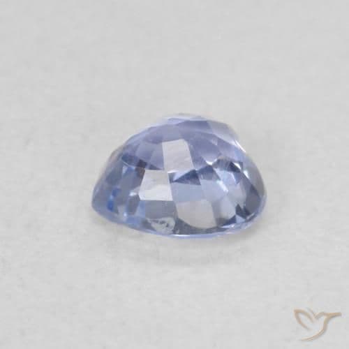 0.36ct Natural Pastel Blue Sapphire, Heart Shape, 4x4 mm