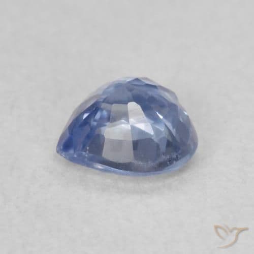 0.43ct Natural Light Blue Sapphire, Heart Shape, 4.5x4.4 mm