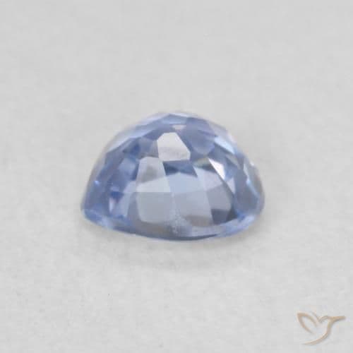 0.35ct Natural Pastel Blue Sapphire, Heart Shape, 4.1x4.1 mm