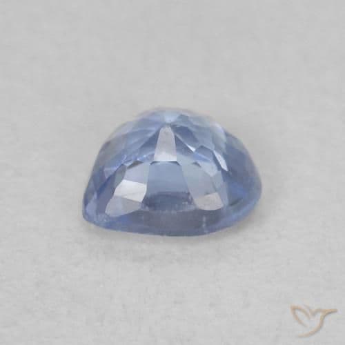 0.35ct Light Purplish Blue Sapphire, Heart Shape, 4.3x4.1 mm