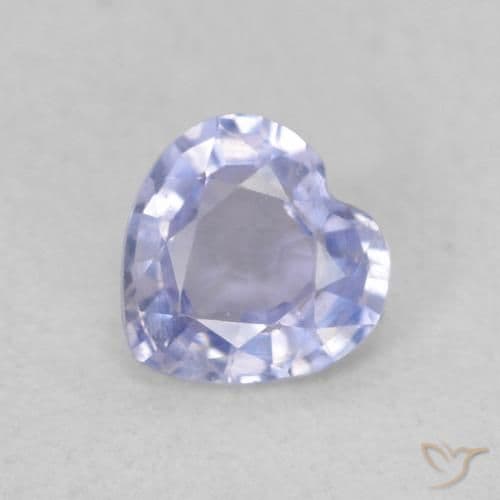 0.38ct Light Purplish Blue Sapphire, Heart Shape, 4.5x4.5 mm