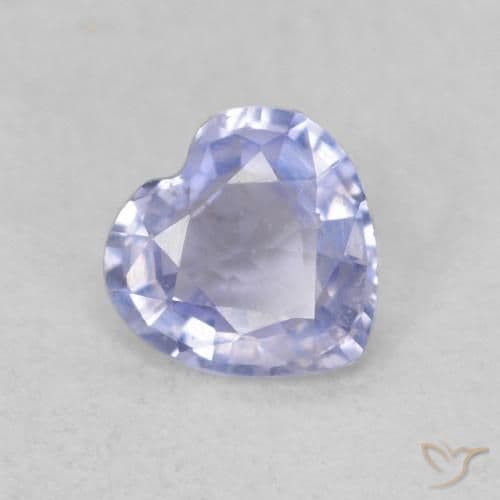 0.38ct Light Purplish Blue Sapphire, Heart Shape, 4.5x4.5 mm