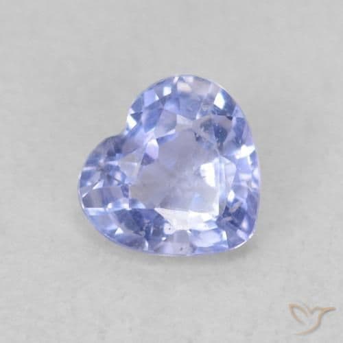 0.39ct Light Purplish Blue Sapphire, Heart Shape, 4.5x4.2 mm