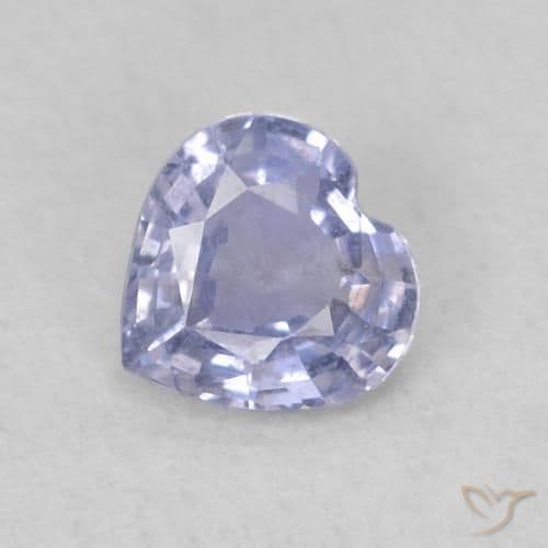 0.38ct Natural Light Blue Sapphire, Heart Shape, 4.5x4.5 mm