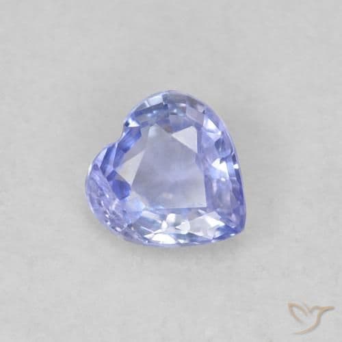 0.20ct Natural Light Blue Sapphire, Heart Shape, 3.7x3.7 mm