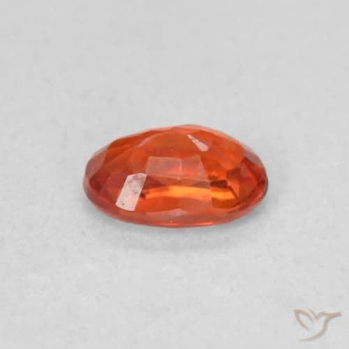 0.62ct Natural Warm Orange Sapphire, Oval Cut, 5.8x4 mm