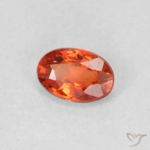 0.56ct Natural Warm Orange Sapphire, Oval Cut, 5.7x3.9 mm