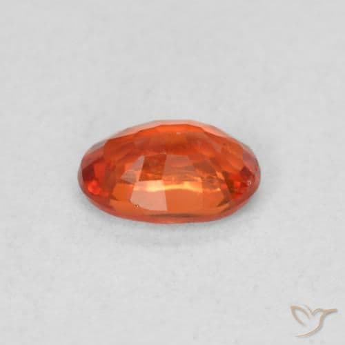 0.56ct Natural Warm Orange Sapphire, Oval Cut, 5.7x3.9 mm