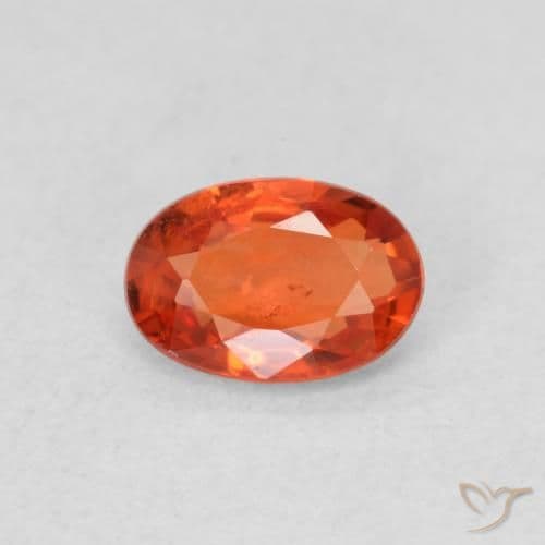 0.58ct Natural Fire Orange Sapphire, Oval Cut, 6x4.1 mm