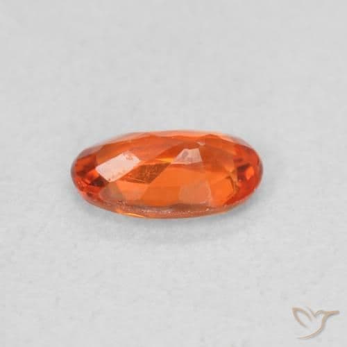 0.48ct Natural Fire Orange Sapphire, Oval Cut, 6x3.8 mm