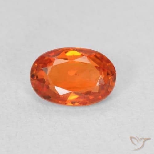 0.64ct Natural Medium Orange Sapphire, Oval Cut, 5x4.1 mm