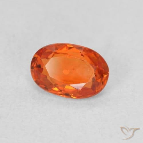 0.64ct Natural Medium Orange Sapphire, Oval Cut, 5x4.1 mm