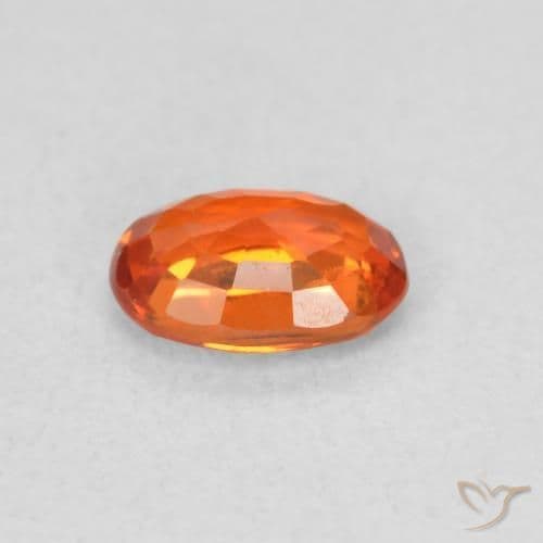 0.64ct Natural Medium Orange Sapphire, Oval Cut, 5x4.1 mm