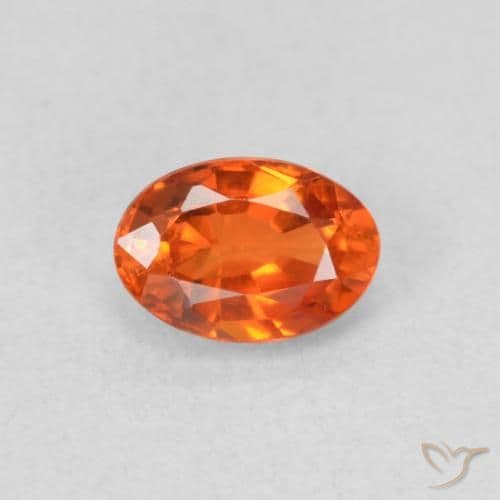 0.63ct Natural Fire Orange Sapphire, Oval Cut, 5.8x4 mm
