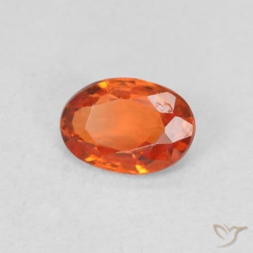 0.57ct Natural Warm Orange Sapphire, Oval Cut, 5.9x4.1 mm