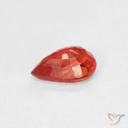 0.55ct Natural Medium Red Sapphire, Pear Shape, 6x4 mm