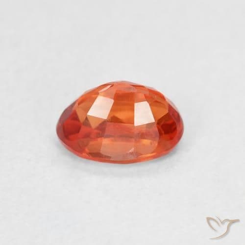 0.78ct Natural Warm Orange Sapphire, Oval Cut, 5.9x4.2 mm