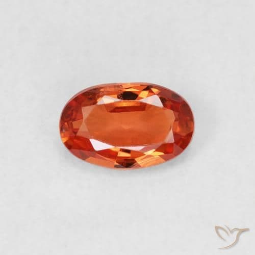 0.53ct Natural Medium Orange Sapphire, Oval Cut, 5.9x3.8 mm