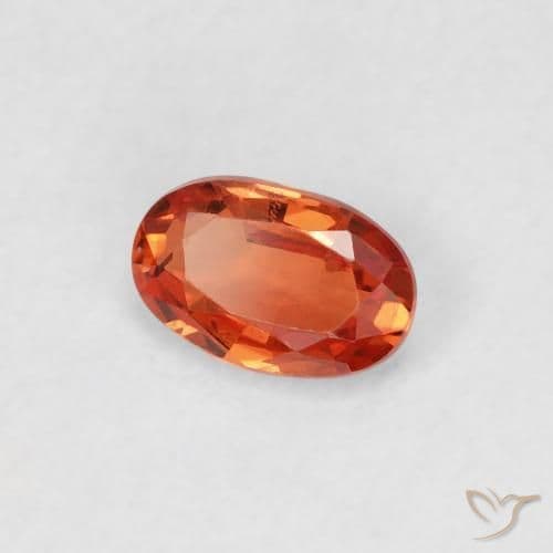 0.53ct Natural Medium Orange Sapphire, Oval Cut, 5.9x3.8 mm