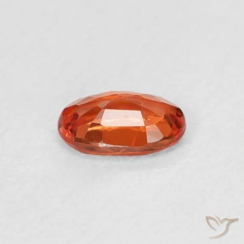 0.53ct Natural Medium Orange Sapphire, Oval Cut, 5.9x3.8 mm