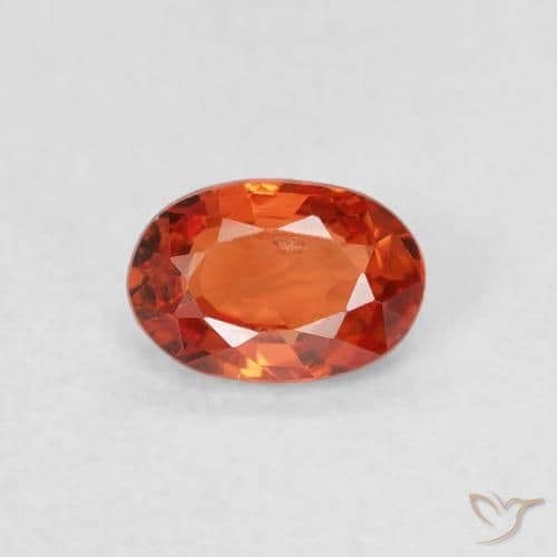 0.63ct Natural Fire Orange Sapphire, Oval Cut, 6x4.1 mm