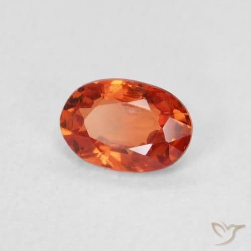 0.63ct Natural Fire Orange Sapphire, Oval Cut, 6x4.1 mm