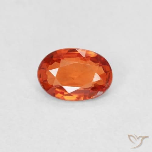 0.44ct Natural Reddish Orange Sapphire, Oval Cut, 5.5x3.9 mm