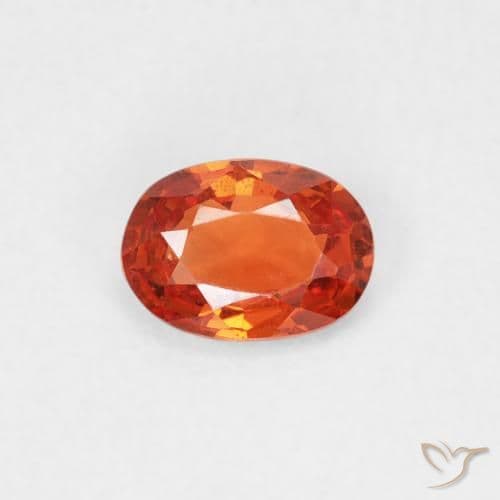 0.50ct Natural Warm Orange Sapphire, Oval Cut, 5.7x4.1 mm