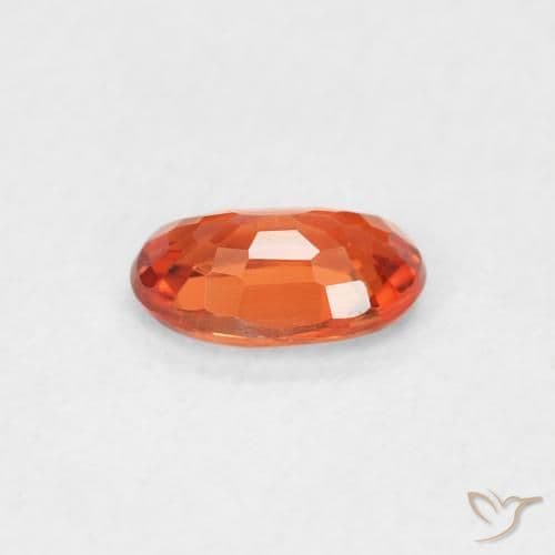0.54ct Natural Reddish Orange Sapphire, Oval Cut, 6x3.9 mm