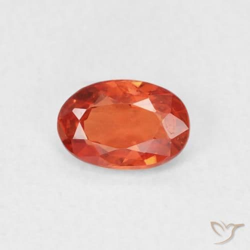 0.53ct Natural Reddish Orange Sapphire, Oval Cut, 6x4.1 mm