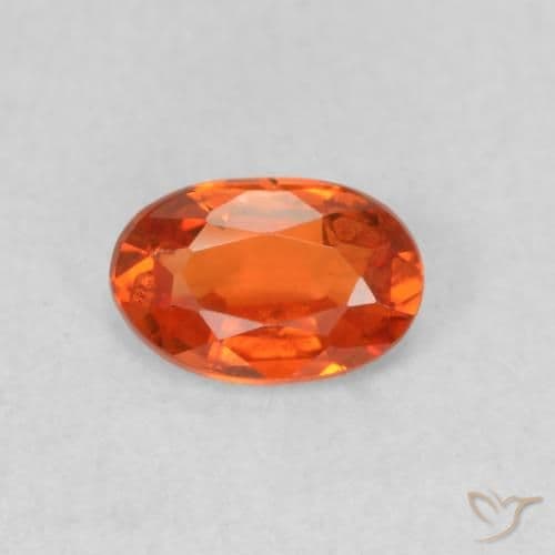0.51ct Natural Medium Orange Sapphire, Oval Cut, 5.8x3.9 mm