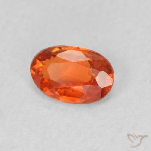 0.51ct Natural Medium Orange Sapphire, Oval Cut, 5.8x3.9 mm