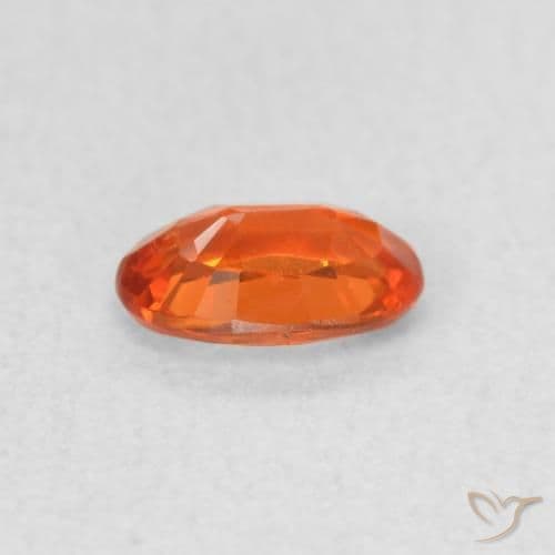 0.51ct Natural Medium Orange Sapphire, Oval Cut, 5.8x3.9 mm