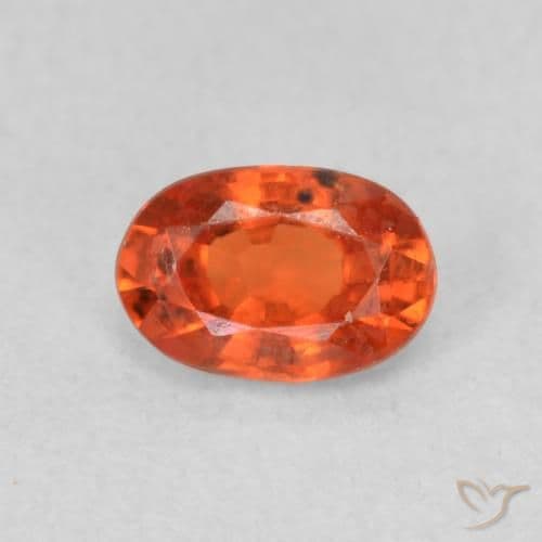 0.68ct Natural Medium Orange Sapphire, Oval Cut, 6.2x4.1 mm