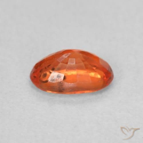 0.68ct Natural Medium Orange Sapphire, Oval Cut, 6.2x4.1 mm