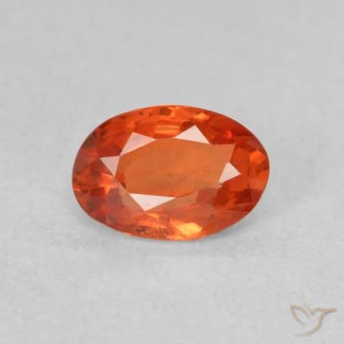 0.52ct Natural Medium Orange Sapphire, Oval Cut, 5.9x4.1 mm