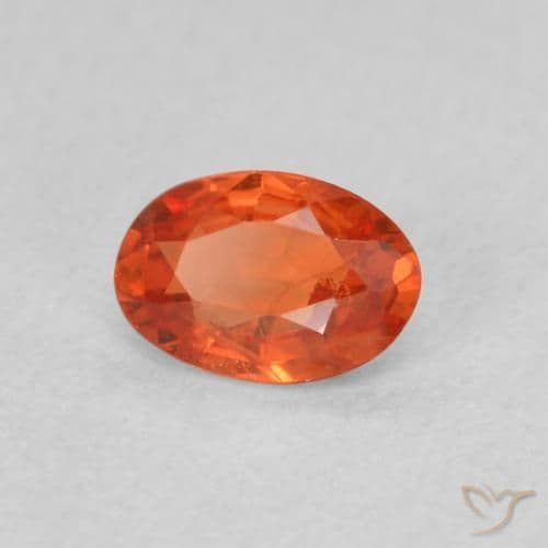 0.52ct Natural Medium Orange Sapphire, Oval Cut, 5.9x4.1 mm