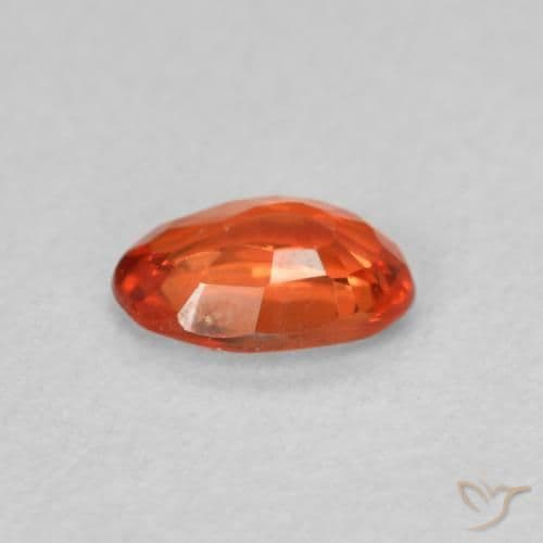0.52ct Natural Medium Orange Sapphire, Oval Cut, 5.9x4.1 mm