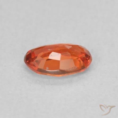 0.56ct Natural Reddish Orange Sapphire, Oval Cut, 6x4.1 mm