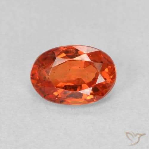 0.73ct Natural Warm Orange Sapphire, Oval Cut, 6.1x4.2 mm