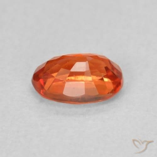0.73ct Natural Warm Orange Sapphire, Oval Cut, 6.1x4.2 mm
